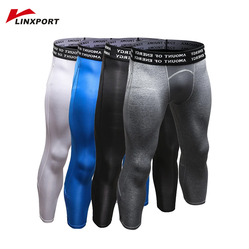 Fitness Men Running Tights Compression Pant Sports Leggings Male