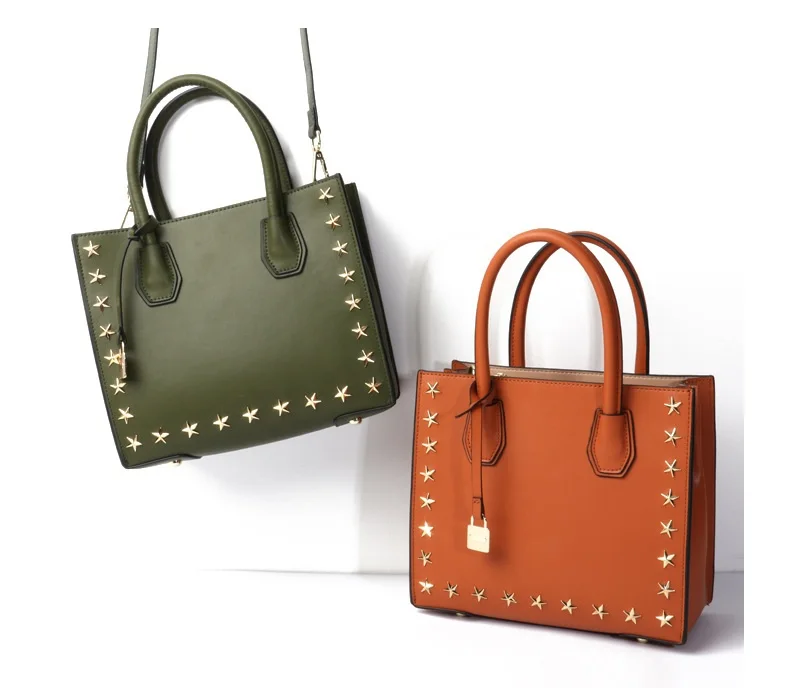 Female Rivets Genuine Leather Bags For Women Luxury Handbags Woman Bag Designer New Star Portable Ladies Shoulder Handbag15