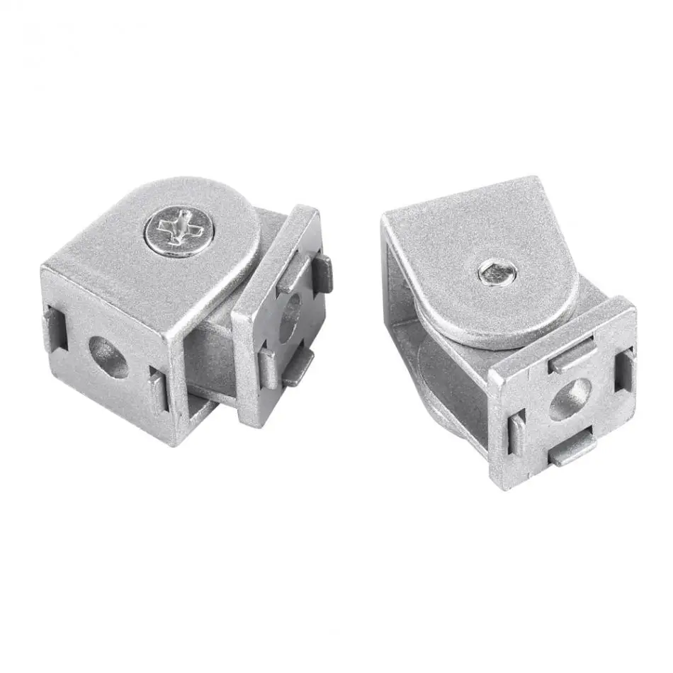 

2Pcs/Lot Zinc Alloy Hinge Furniture Fittings Adjustable Hinge Angle Connector 20x20mm 180 Degree Rotation Angle Hardware NEW
