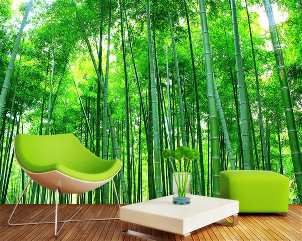 Beibehang 緑の竹の風景の壁紙 テレビの後ろの壁の装飾 リビングルーム ベッドルーム 3 D Landscape Wallpaper Wallpaper For Wallsbamboo Landscaping Aliexpress