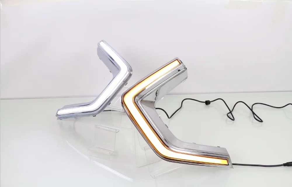 EOsuns led drl дневного света для пульт mg GS- с желтыми поворотниками+ диммер и синий Ночной свет для бега