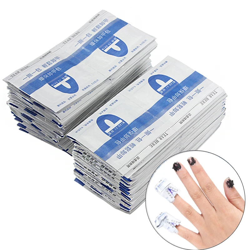 Gel Polish Remover Wraps Pads Manicure Tools Wet Wipes Paper Pads Foil