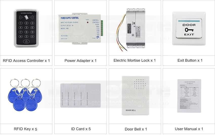 Diysecur 125 кГц RFID клавиатуры Управление доступом безопасности Системы полный комплект + Электрический падения домофоны Электрический замок