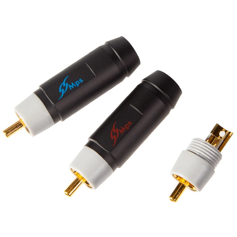 HiFi MPS Pioneer 8/10/11G Красный медный 24K позолоченный RCA разъем lotus для 8/10/11 мм кабеля CD DVD