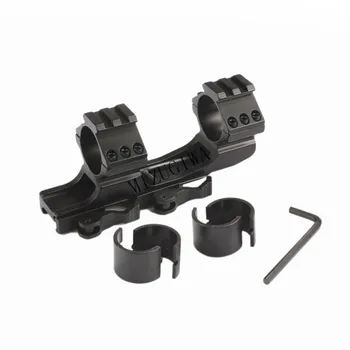 

Heavy Duty Quick Release 1" 25.4mm / 30mm Dual Ring Flat Top Cantilever Scope Mount Picatinny Rail QD Cam Locks Adapter Hunting