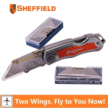 

Sheffield Quick Change Folding Utility Knife Paper cutter tool hunting survival knife Outdoor Camping Knife with 20 blades
