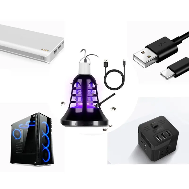 8 Вт ошибка Zapper светодиодный противомоскитная лампа usb зарядка анти-москитная электрическая ловушка для наружного дома и сада устранение насекомых