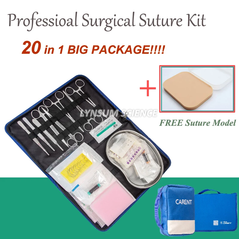 

20 in 1 Pro Medical Skin Suture Practice Manipulation Practice Technique Training Modules Kit