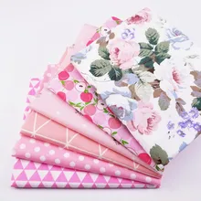 6 шт./лот, 50x40 см, Детская Хлопковая саржевая ткань, Лоскутная Ткань для рукоделия, для шитья, для жировых четвертей, материал для детей