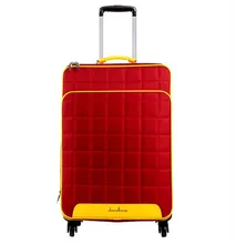 16 20 24 inch lovely Red square lattice trolley suitcase bags luggage durable traveller Pull Rod
