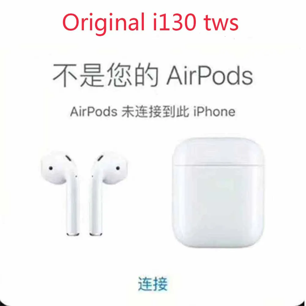 

Original i130 TWS 1: 1 mini Bluetooth 5.0 Wireless earphones for not airpods earpods air pods ear pods pk i77 i100 tws