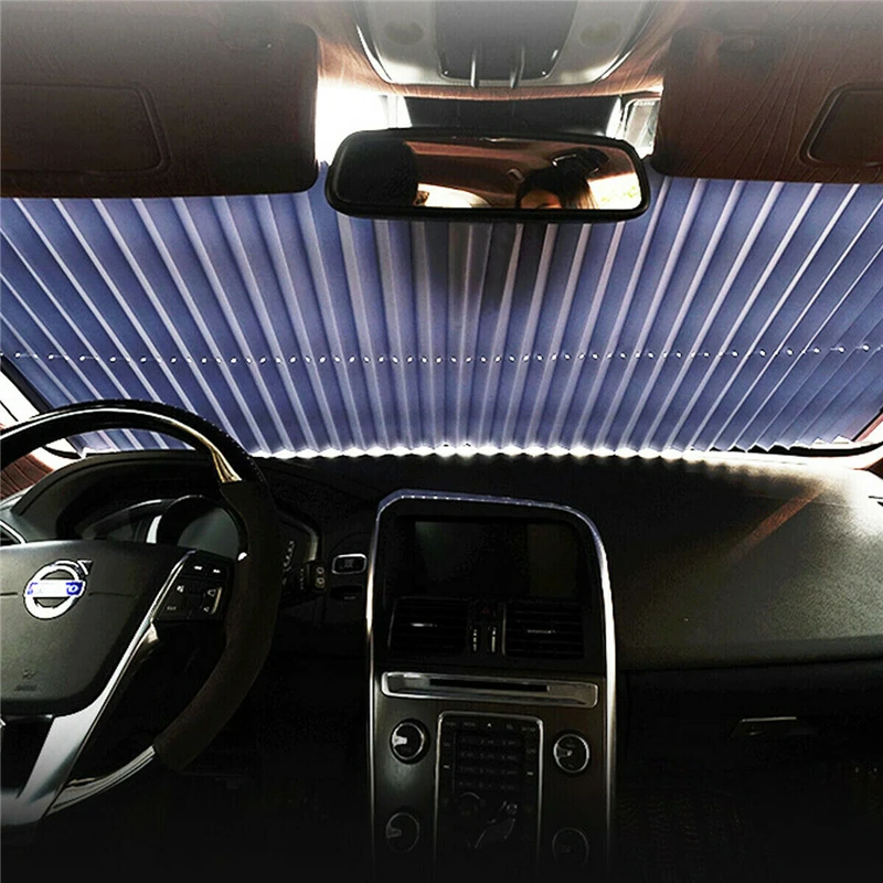 

Car Retractable Front Window Sun Shade Visor Folding Automobiles Interior Sunproof Windshield Block Cover Protector Osculum Type