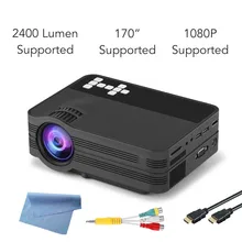 [1 год гарантии] Портативный мини-проектор высокого разрешения 1080 P светодиодный для домашнего кинотеатра со встроенным динамиком