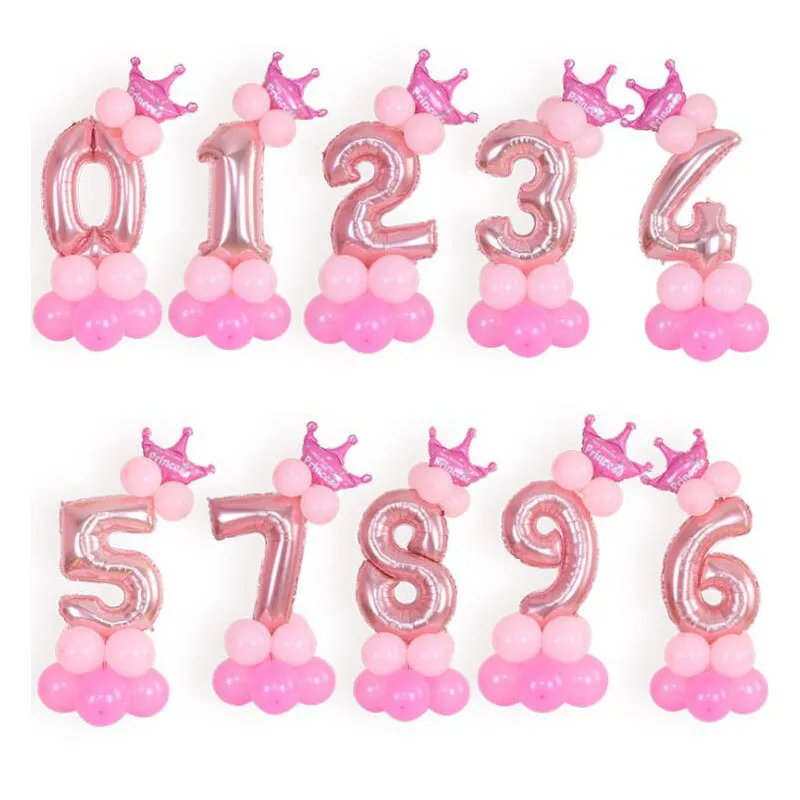 

32inch Rose Gold Numeral Balloon Bachelorette party Birthday Valentine's Day Wedding Activity Party Decor Aluminum foil Balloon