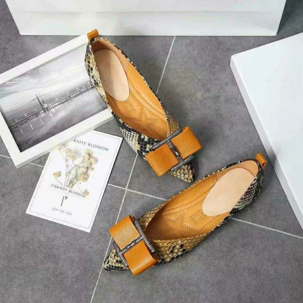 on Chaude Appartements Tacones Femme Bout Papillon Femmes Chaussures Mujer noeud Décontractées Pic As Pic Pointu Chausure En Cuir De Slip Base as 8q7Y66