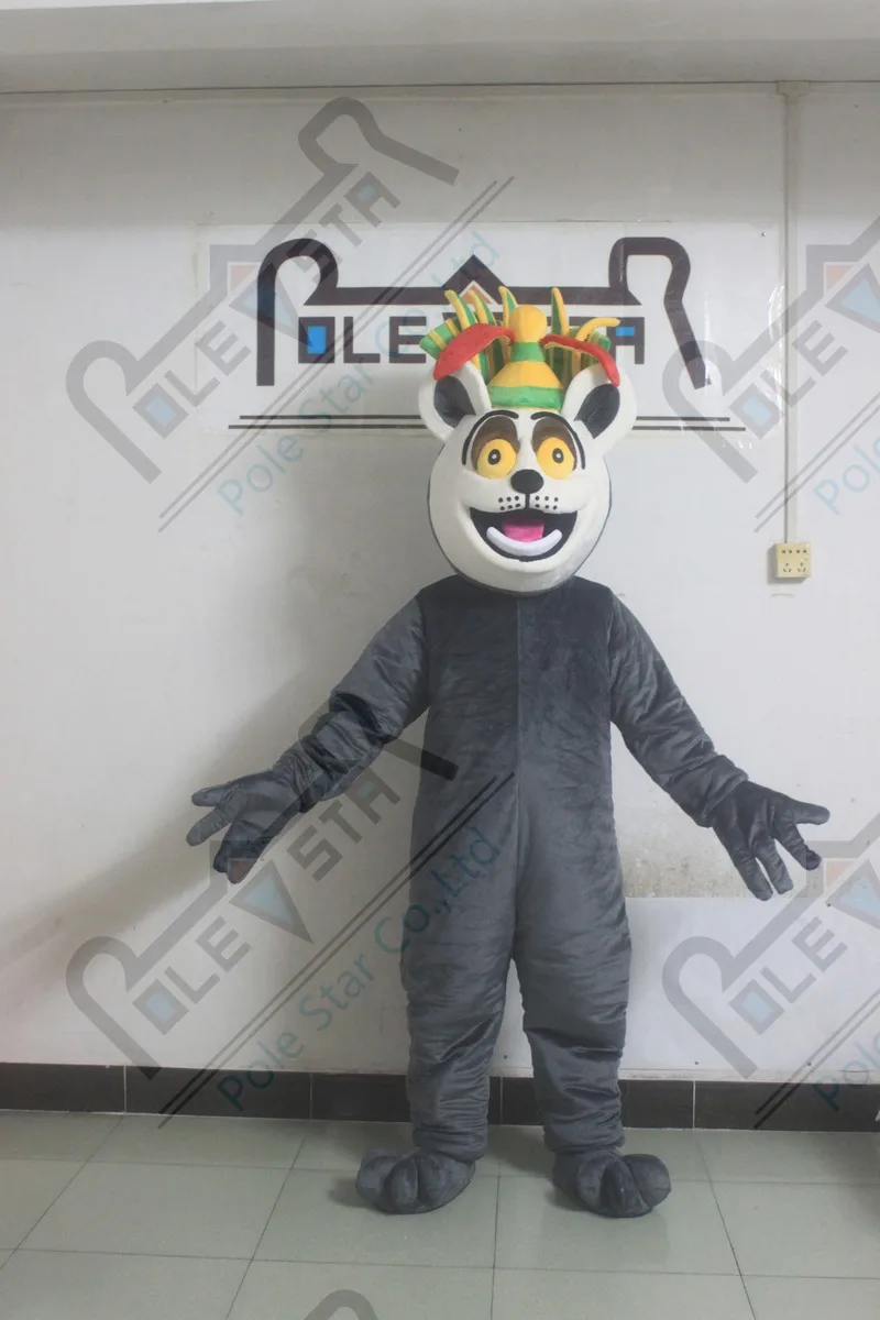 hot sale EVA head high quality King Julian mascot costumes EVA foam
