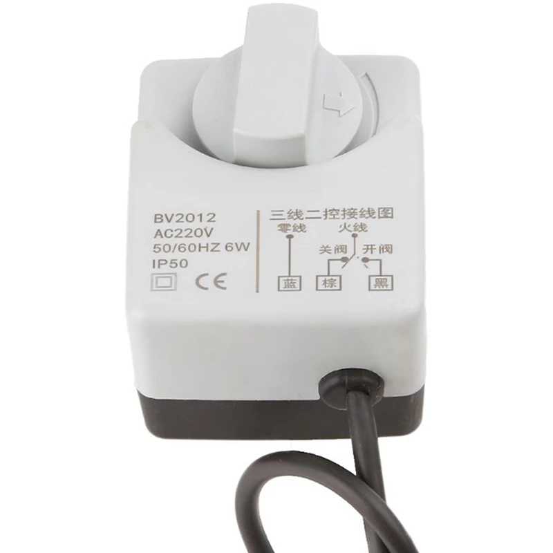 Ac220V 2 Way 3 провода моторизованный шаровой клапан электрический привод с ручным переключателем