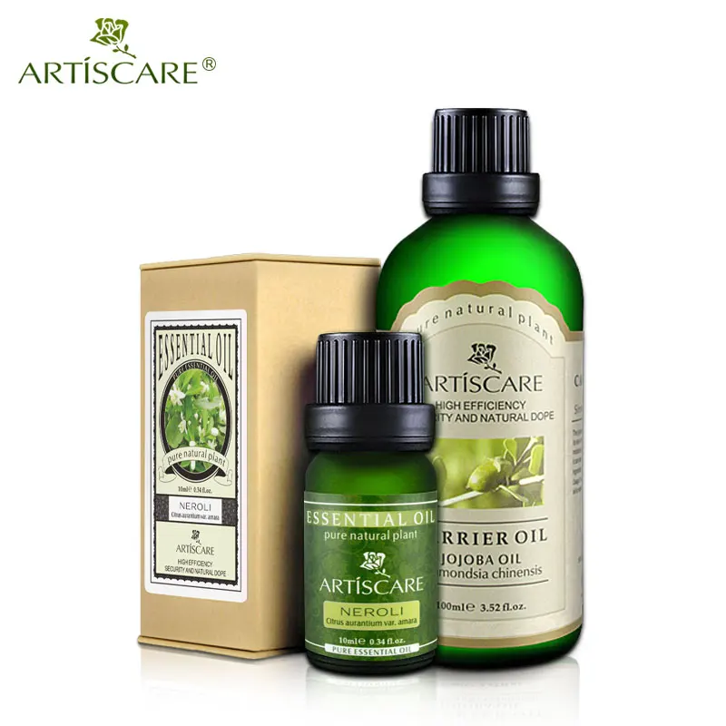 

ARTISCARE Neroli Essential Oil + Jojoba Base Oil Whitening Moisturizing Anti Wrinkle Body Oil Aromatherapy Essential Coconut Oil