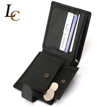 Hommes Portefeuilles Célèbre Marque Véritable Fermoir En Cuir Portefeuille avec Poche à Monnaie Mince Bourse Titulaire de la Carte Pour Hommes