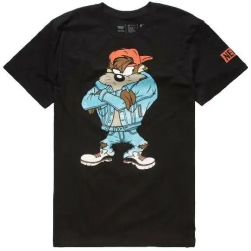 

Looney Tunes Taz Double Sided Black Men's T-Shirt New