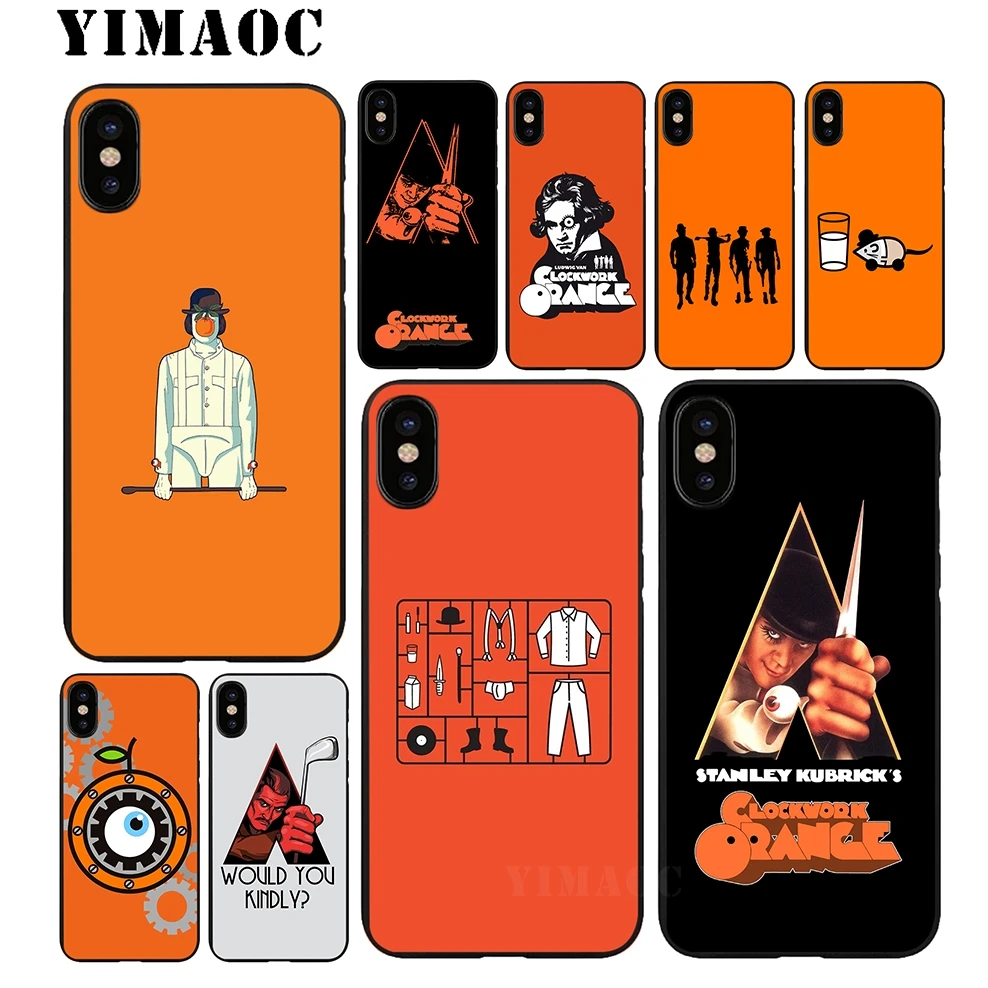 YIMAOC A Clockwork Orange Soft Silicone Case for iPhone 11 Pro Xr Xs Max X or 10 8 7 6 6S Plus 5 5S SE |