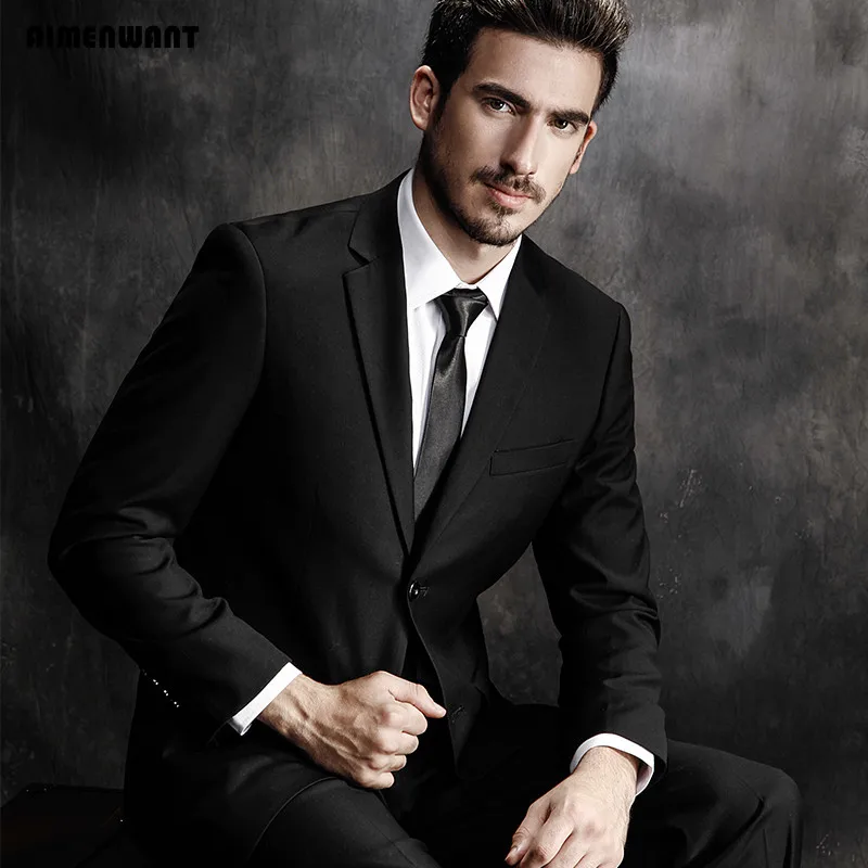 Men's Suit Sets Slim Professional Causal Business Formal Suits Cheap