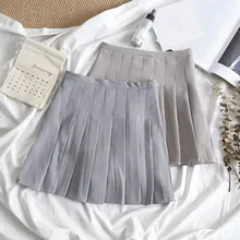 Новые женские юбки Харадзюку с высокой талией милые мини юбки ulzzang Preepy клетчатые плиссированные юбки в японском стиле женские#3243