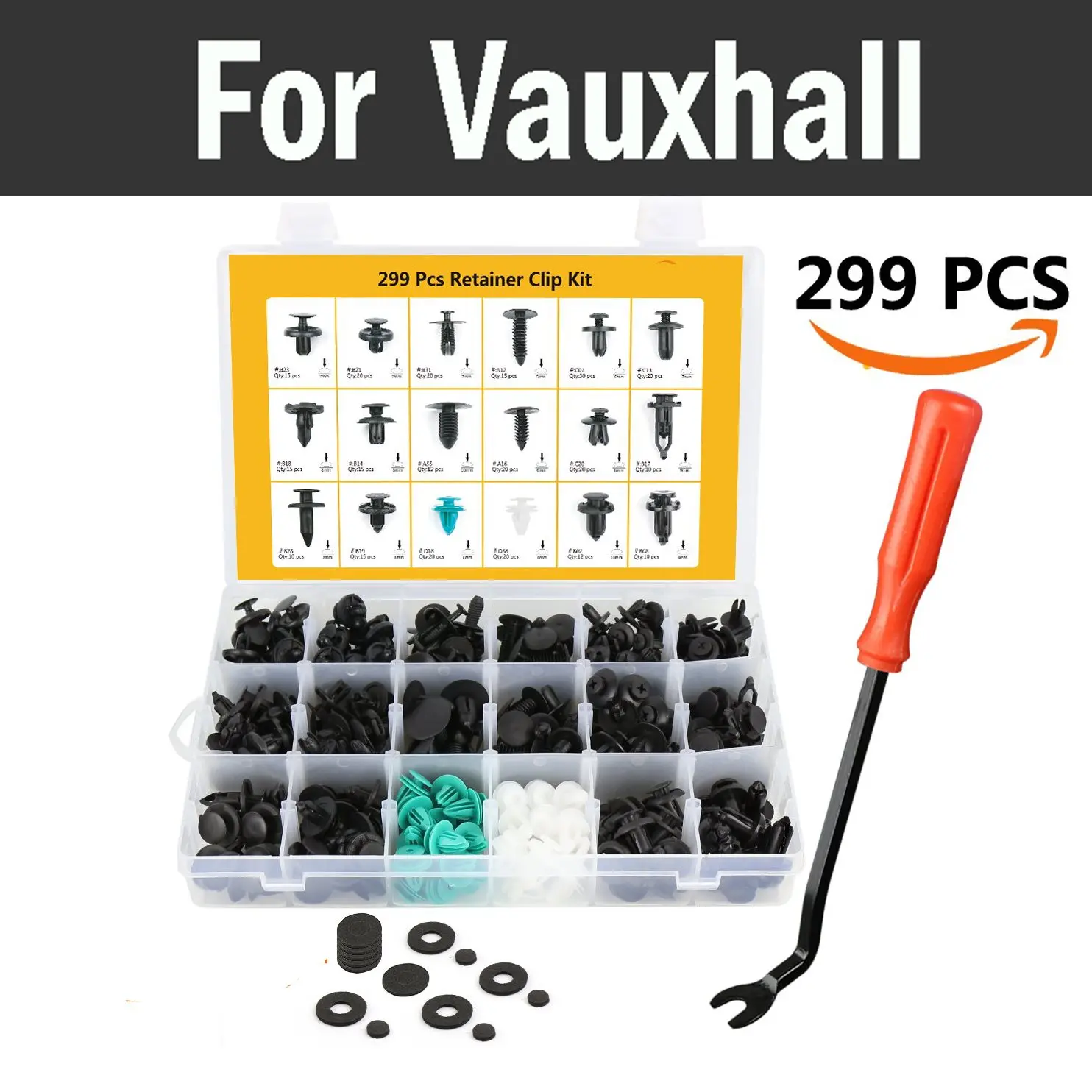 299pcs Car Push Pin Rivet Clips Panel Trim Clips Kit,18 Most Popular