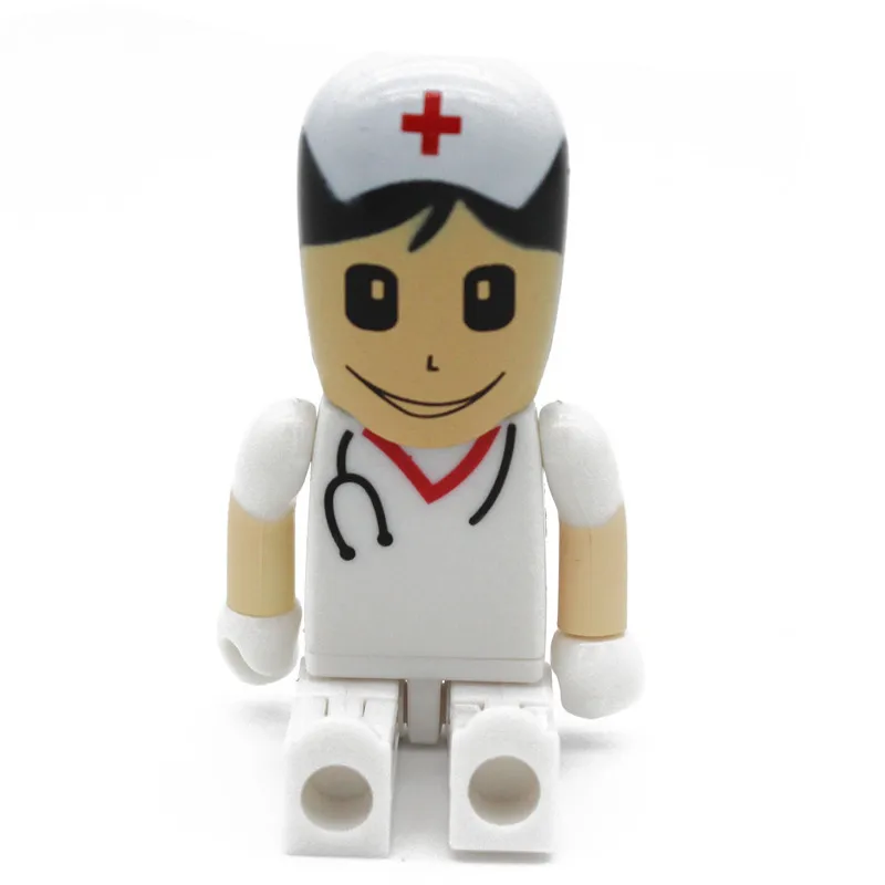 JASTER мини-доктор-медсестра USB флэш-накопитель стоматолога ручка привода подарок мультфильм pendrive 4 GB/8 GB/16 GB/32 GB u диск оптом - Цвет: B