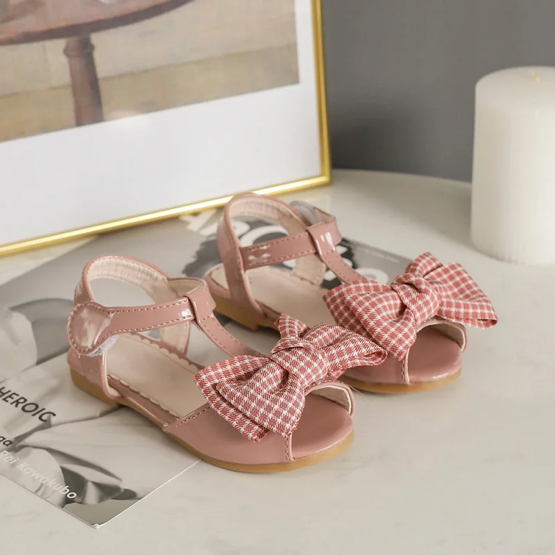 Baby Spring Summer Cartoon Bow Princess Girls Anti Slip Soft Sole Beach Casual Sandals Shoes