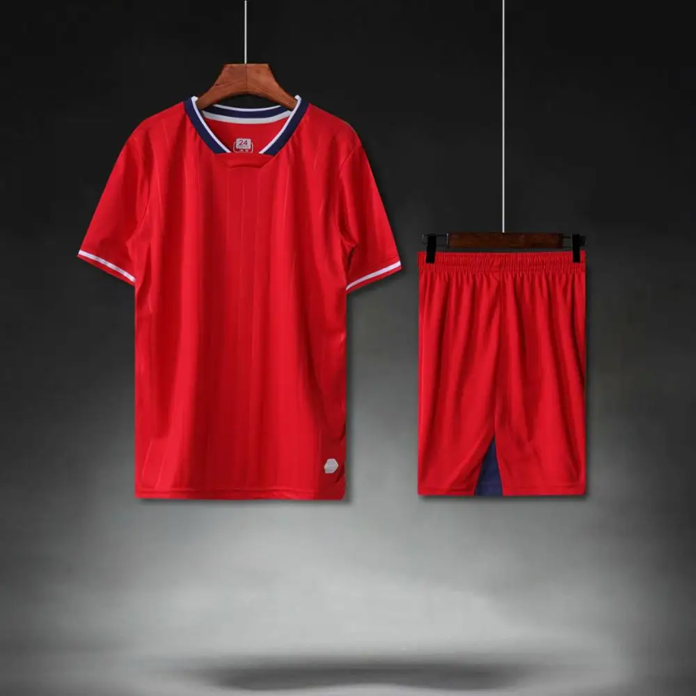 04-15 открыл Молодежный футбол рубашки костюмы дети футбольные Майки#1905 triseven сезон - Цвет: Красный