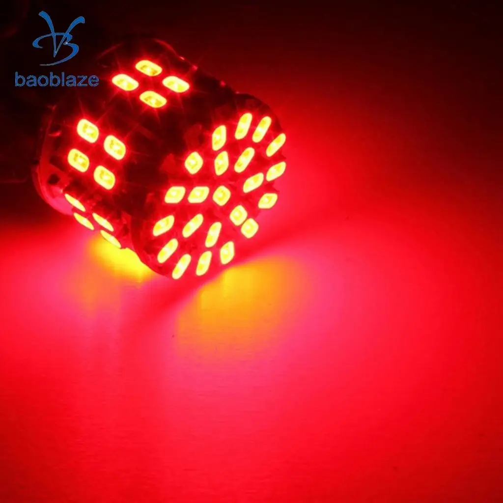 2X 1157 1206 50SMD LED Brake Stop Light Taillight Turn Signal Lamp Bulbs Red