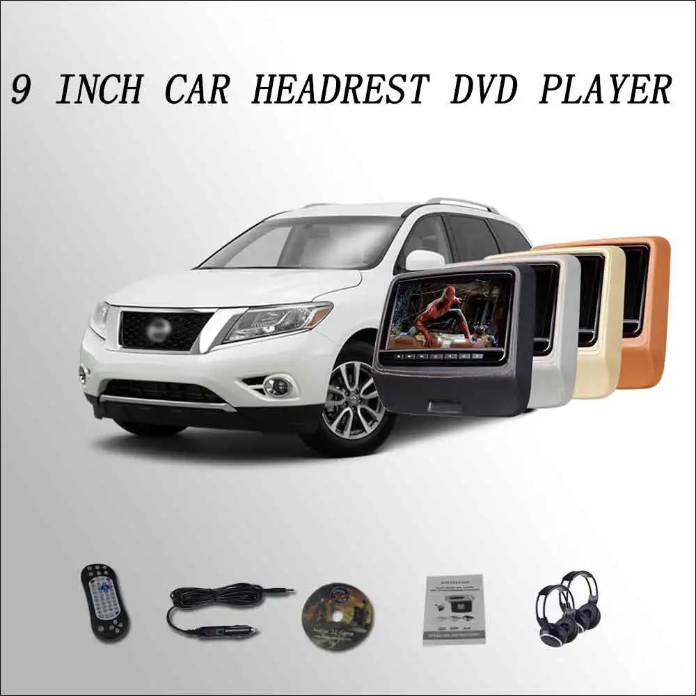 BigBigRoad For Nissan Pathfinder Car Headrest Monitor LCD screen 2*9" DVD player with HDMI USB