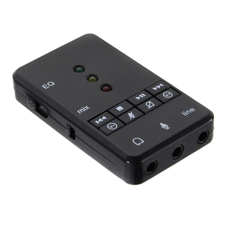 

7.1 Channel External USB 2.0 Sound Card with 3.5mm Headset Mic 3D Audio Adapter for Tablet PC Desktop Notebook