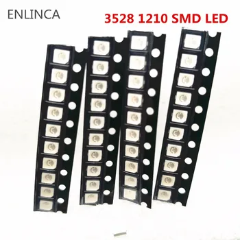 

100pcs original Super Bright 3528 1210 SMD LED Red Green Blue yellow White Warm white LED Diode 3.5*2.8*1.9mm