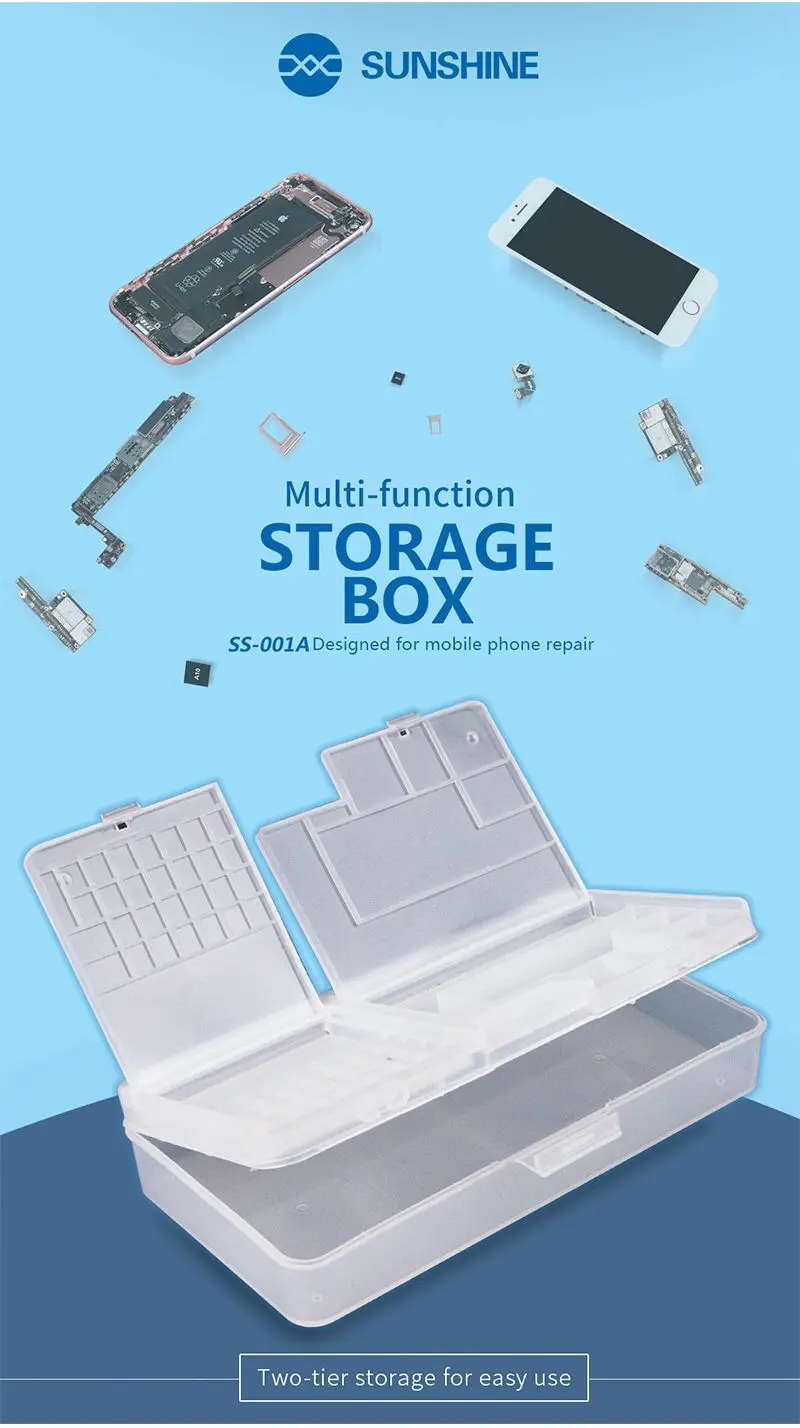 Jyrkior SUNSHINE SS-001A Multi-function Magic Box Mobile Phone LCD Screen Mainboard IC Parts Repair Plastic Storage Box