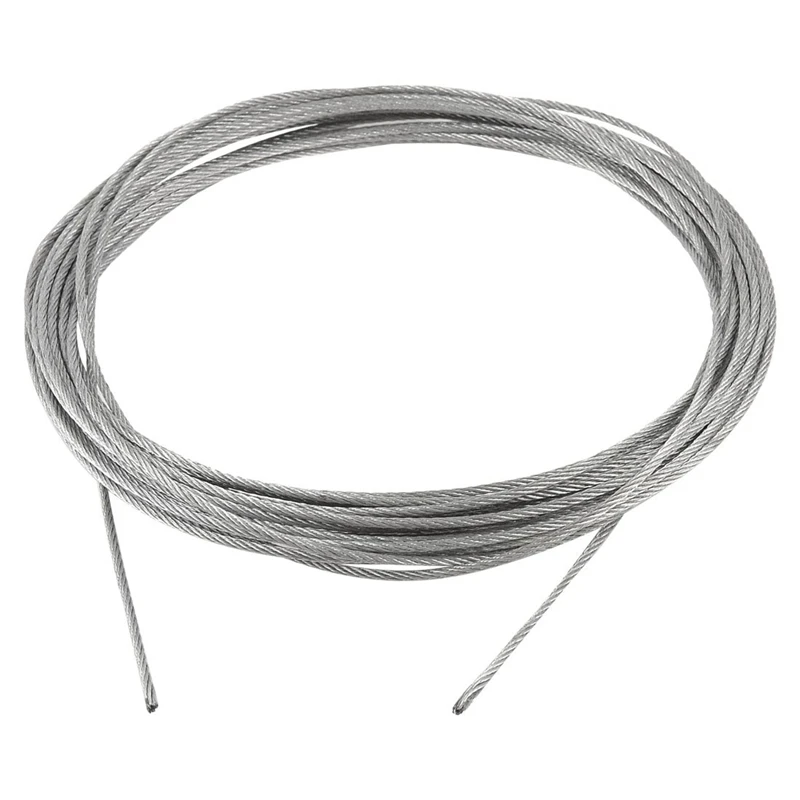 Шлифовальный станок 10 м x 2 мм из нержавеющей стали трос кабеля серый отлично подходит для подъема, подъема, связывания и цепи, шлифовальный станок