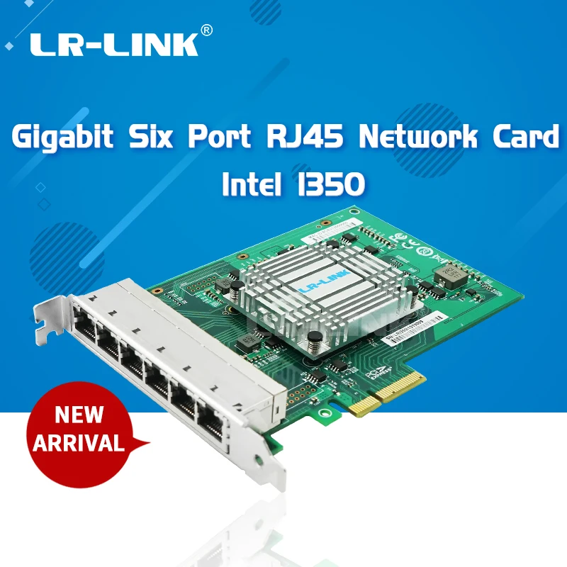 

LR-LINK 2006PT Six Port Gigabit Ethernet RJ45 Industrial Card PCI Express Lan Network Card Server Adapter Intel I350 NIC