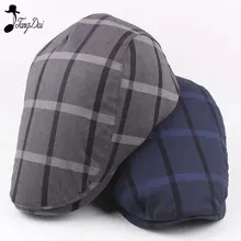 Унисекс ретро минималистский козырек Кепки s Открытый головной убор в клетку для Для мужчин и женская шляпа Женская Кепка Регулируемый плоский берет Шапки козырек