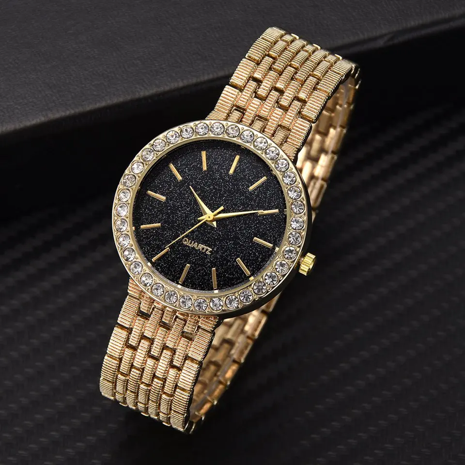 

Luxury Brand Gold Watches Women Fashion Dress Quartz Watch Ladies Stainless Steel Mesh Strap Waterproof Watches Relogio Feminino
