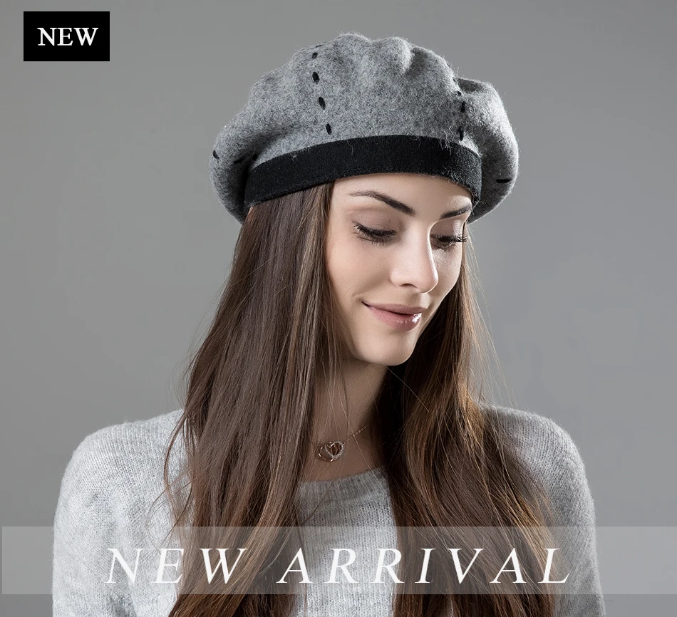 Womens Beret Wool Hat High Quality 2018 New Hat Berets For Girls Casual Warm Women Winter Hats Beanies (1)