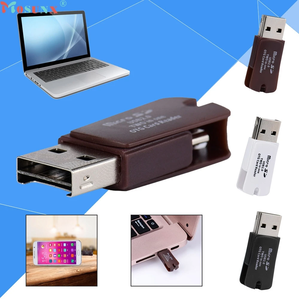 Mosunx Заводская цена высокая Скорость Мини OTG USB 2.0 Micro SD TF T-Flash чтения карт памяти адаптер 0224 Прямая доставка