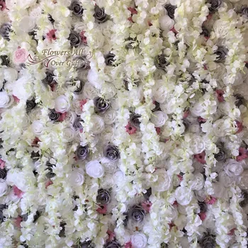 

Artificial flower wall fake flowers with new rose and wisterias use for wedding background decoration