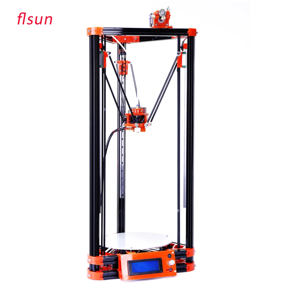 LCD Display Diy Delta 3d Printer Kit With 2GB SD Card LCD One Roll Filament For Free