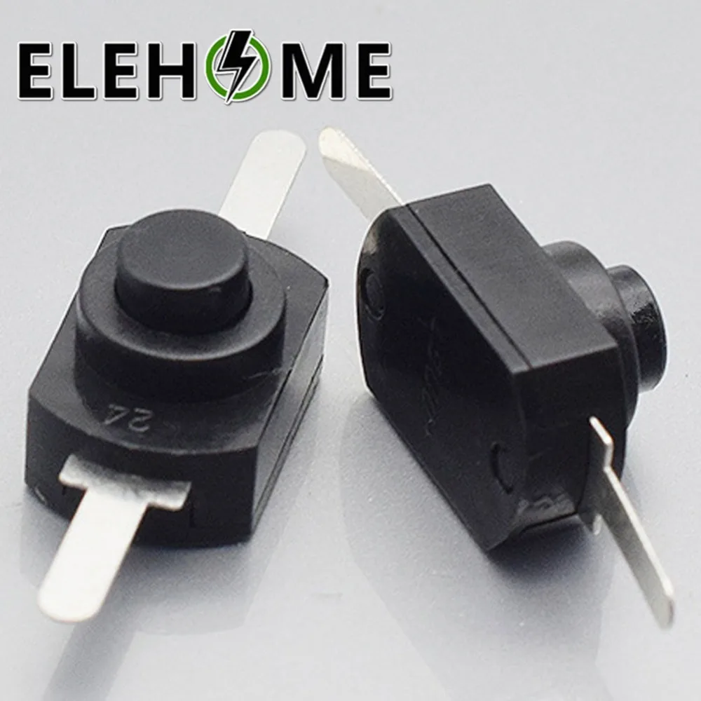 

10PCS 1208YD Flashlight Switch 12*8MM DC 30V 1A Black On Off Mini Push Button Switch for Electric Torch XF30