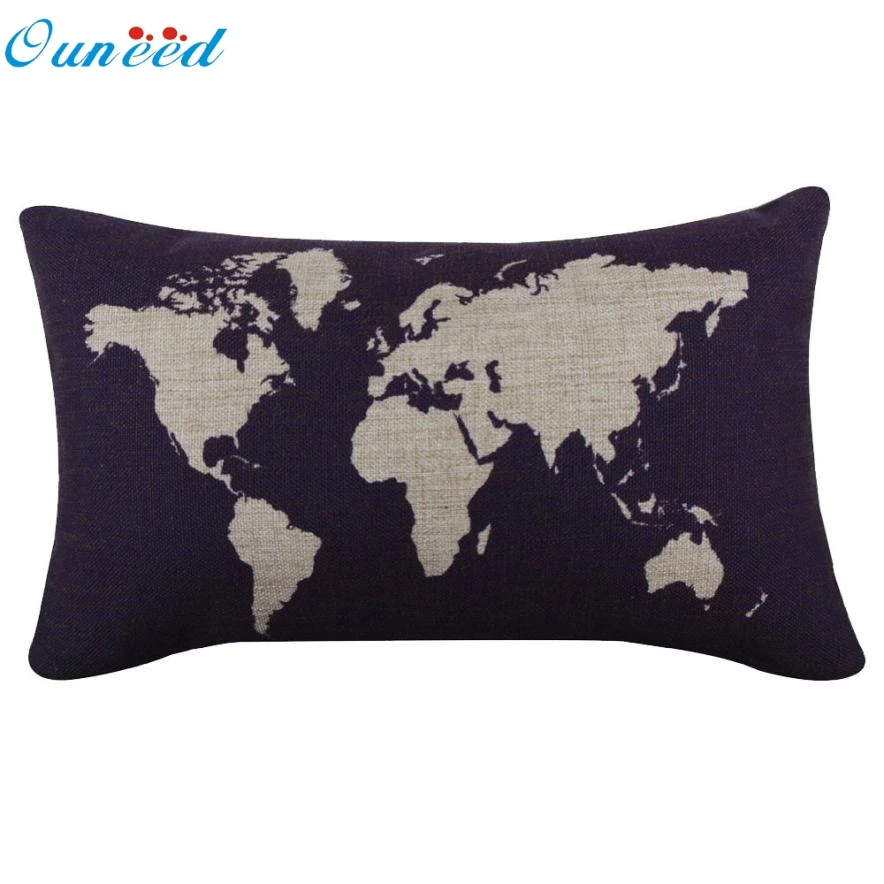 Новинка темно синяя карта мира рандомные Чехлы дропшиппинг 2jul7|pillow case|map pillow casecase |