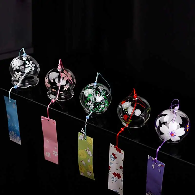 

Creative Japanese Handmade Glass Painting and Wind Chimes Door Decor Label Pendant Chimes Wind Bells Gifts for child