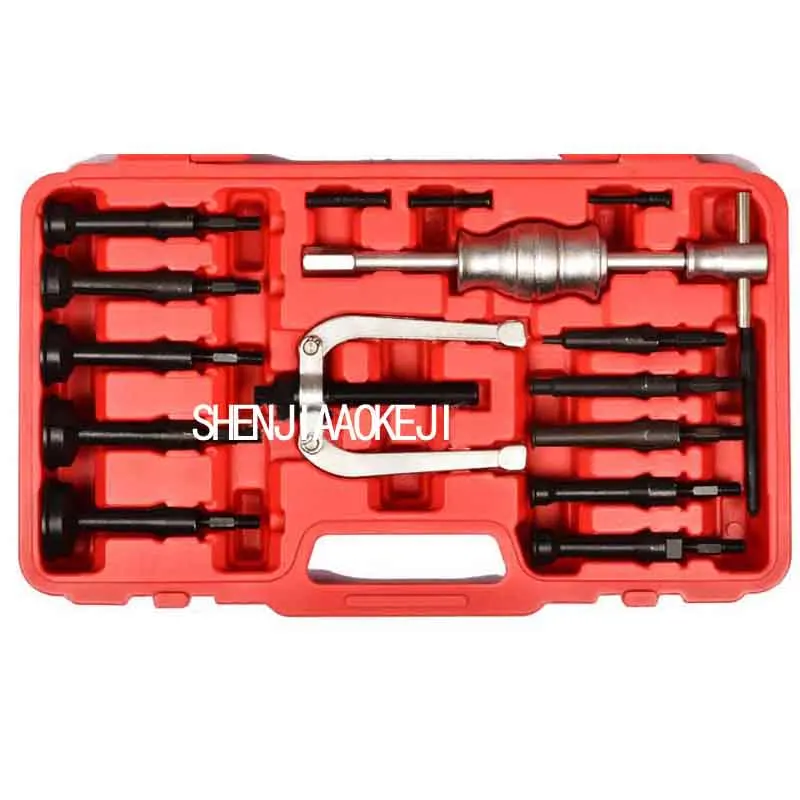 16 pcs/set Internal bore bearing puller removal kit Inner hole Slide hammer puller Auto repair hardware tools 16 pcs/set Internal bore bearing puller removal kit Inner hole Slide hammer puller Auto repair hardware tools