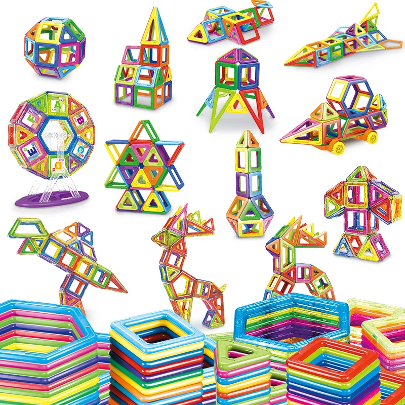 

Mini Magnetic Building Blocks 50-98pcs Enlighten Brick Educational Magnetic Designer Blocks Model For Children