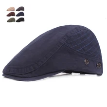 Новые модные береты, шапки s для мужчин и женщин, повседневные весенне-осенние шапки унисекс, хлопковые береты, шапки, одноцветные, Boina Casquette, Солнцезащитная плоская шапка